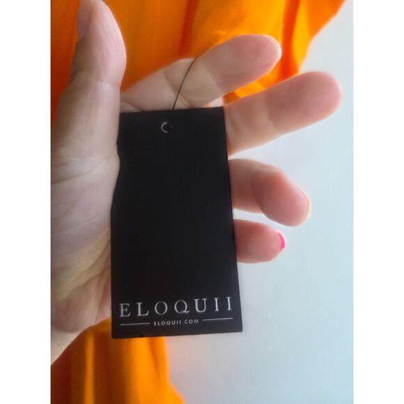 Eloquii Orange Wrap Jumpsuit - Picture 11 of 12